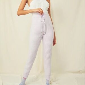 NWT- FREE PEOPLE INTIMATELY Around the Clock Cozy Women's Lavender Knit Jogger